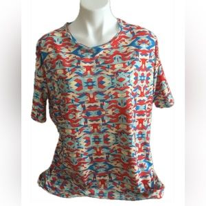 LuLaRoe NWT XS Irma Blue/Orange Shirt